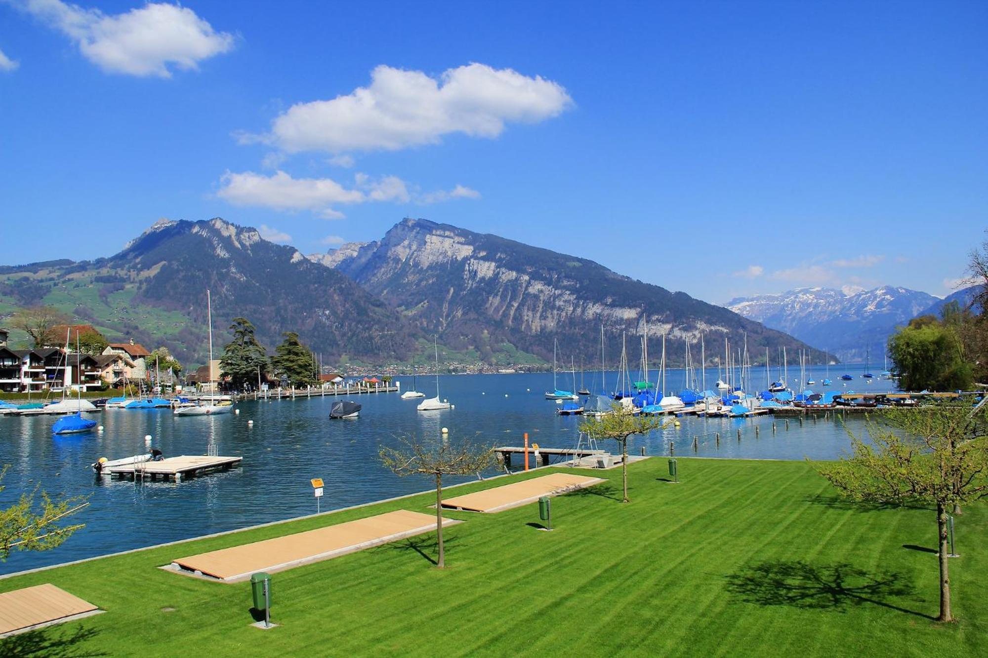 Hotel Seaside Spiez Exterior foto